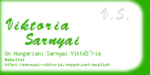 viktoria sarnyai business card